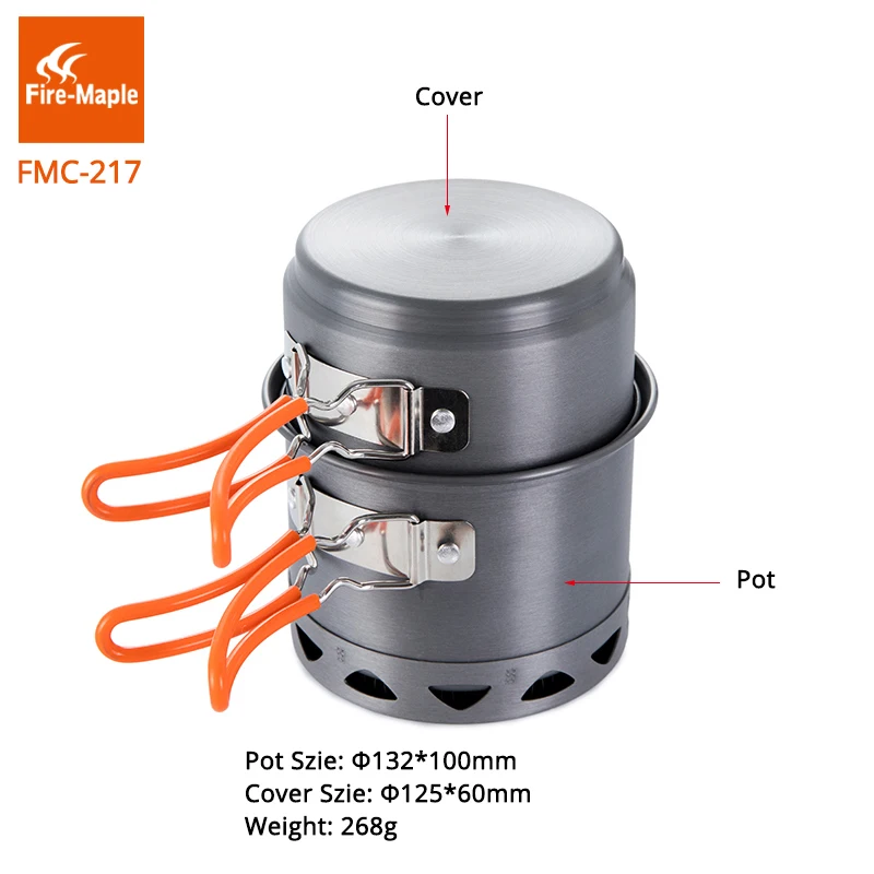 Camping Cooking Set Compact - ファイヤーマプルキャンプ調理器具セットポータブル屋外折りたたみコンパクト加熱交換ポットアルミニウム合金ピクニックツールFMC-217