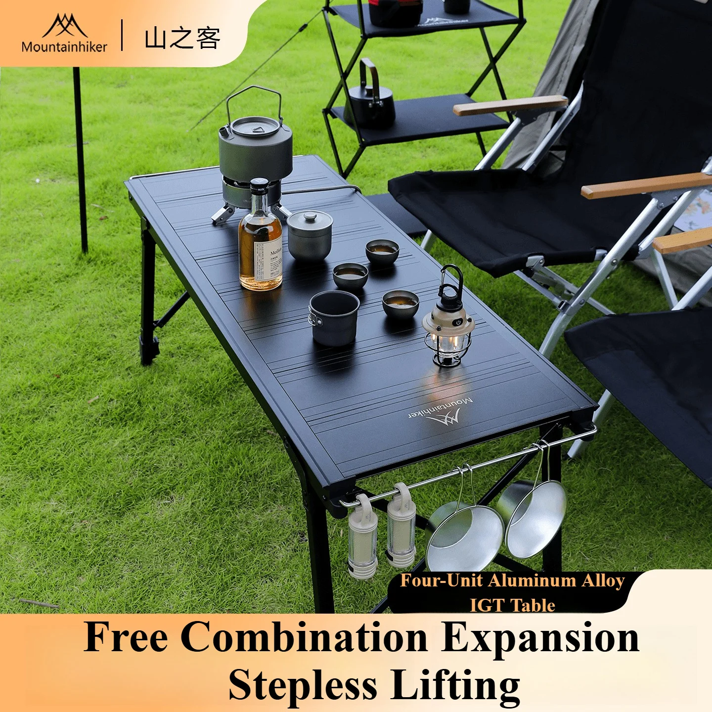 Camping Cooking Appliances - Mountainhiker キャンプ折りたたみリフト取り外し可能なマルチユニット IGT テーブルガスストーブポータブルキャンプバーベキューグリルテーブル屋外ピクニックテーブル