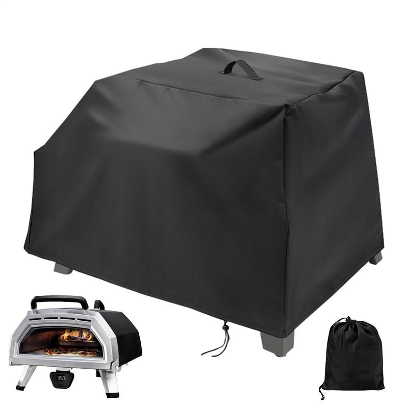 Camping Cooking Appliances - 420D ピザオーブンカバー防水防塵屋外保護ピザオーブンカバー黒防風キャンプアクセサリー BBQ RV 用