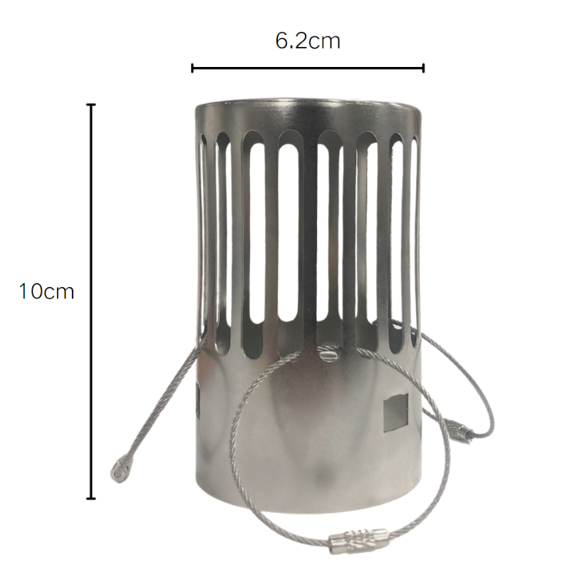 Charcoal Chimney Starter - キャンプ用薪ストーブ煙突キャップ 62mm ステンレススチール製火花防止装置 雨よけ付き 耐熱ストーブパイプカバー テント用