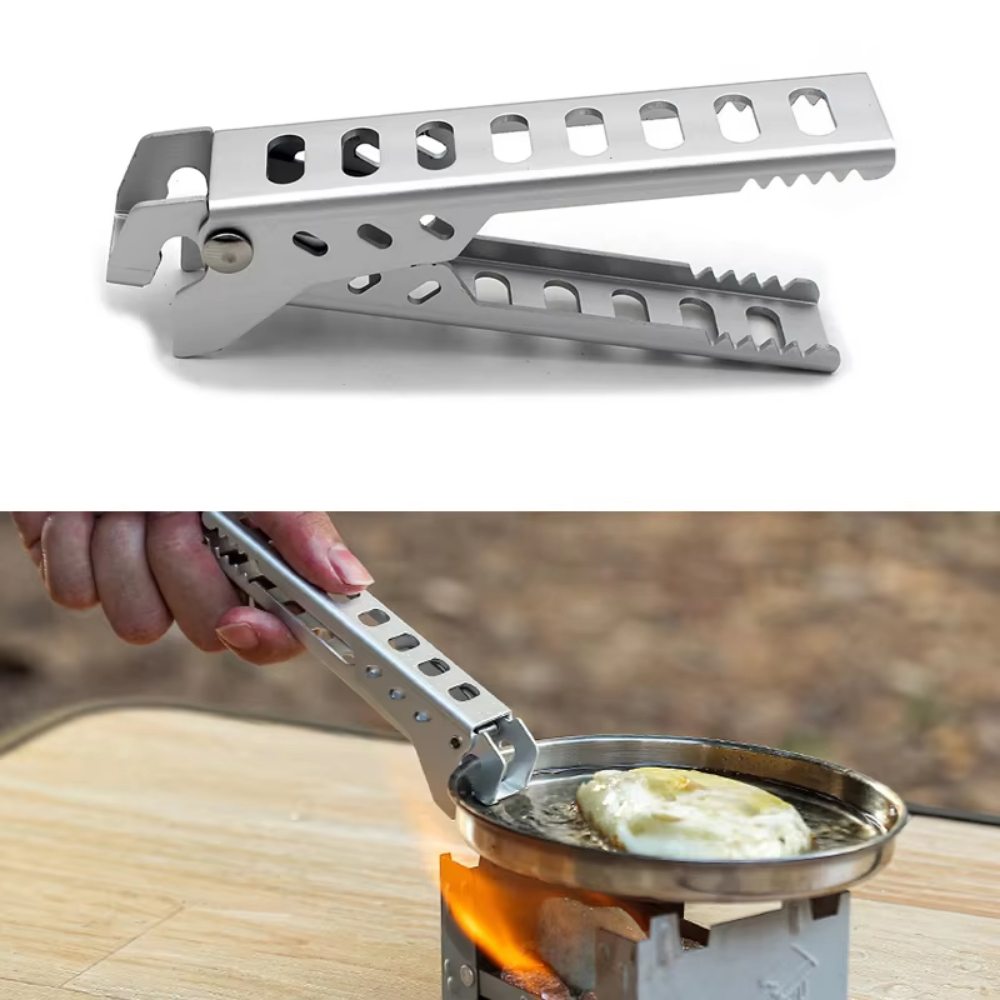 Camping Cooking Handle - 屋外用アルミ製耐熱合金クリップボウルグリッパーホルダー、ポータブルキャンプ用鍋フライパンハンドル、キッチンアクセサリー、調理用品