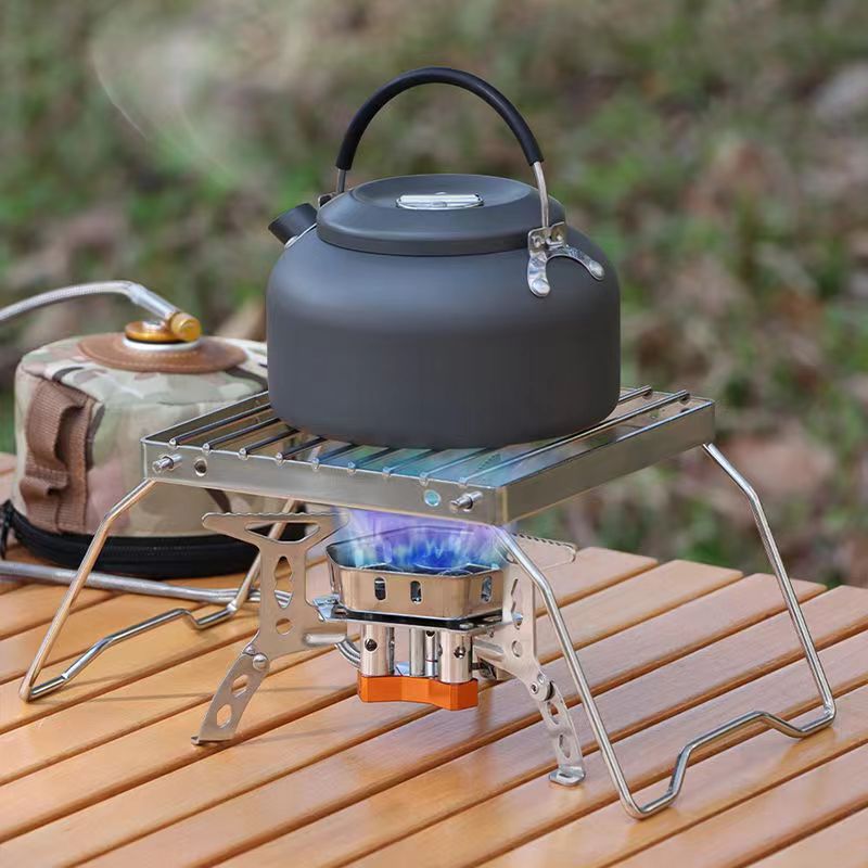 Camp Grill Portable Folding - 屋外ステンレス鋼ストーブホルダーキャンプポータブル折りたたみバーベキューラックグリル用品ライタースチール火鉢スタンド 3 個