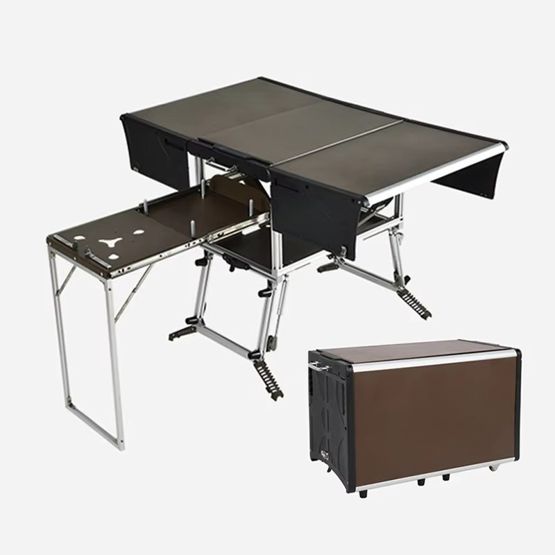 Quality Camping Cooking Set - ポータブルモバイルキッチン キャンプ用 高品質折りたたみ式アウトドアキャンプクッキングセット