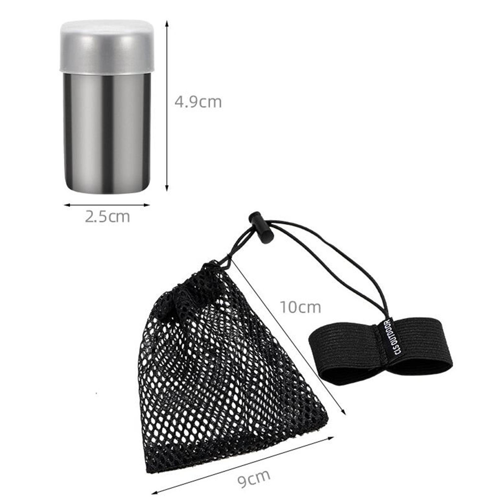 Spice Kit Compact - ミニスパイスボトル ステンレススチール製 コンパクト調味料シェイカー キャンプ用調理器具 アウトドアクッキングキット用
