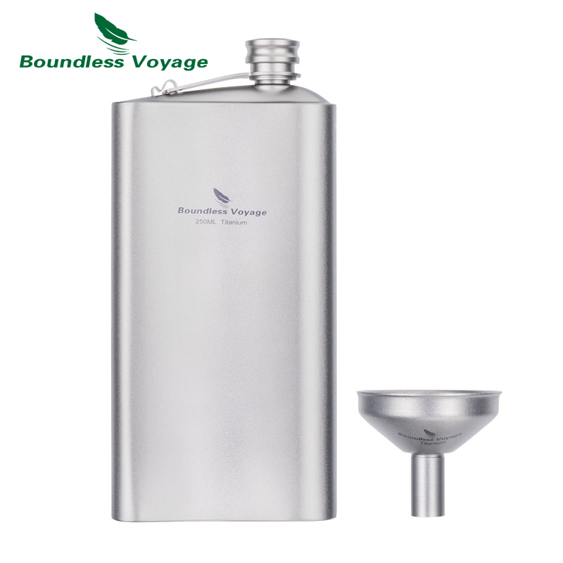 Mess Kit Titanium - Boundless Voyage チタン ヒップ フラスコ 漏斗付き