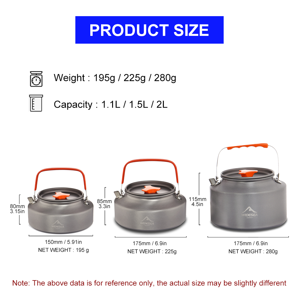Widesea 1.1L 2L1.5L キャンプウォーターケ - Camping Cooking Full Set のレビューと価格