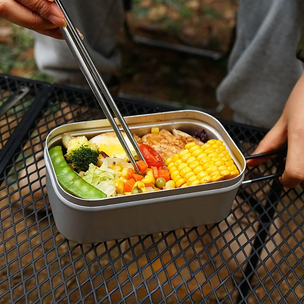 超軽量食器 キャンプ調理器具 ランチボックス 調理鍋 ピクニ - Camping Cooking Box Set のレビューと価格