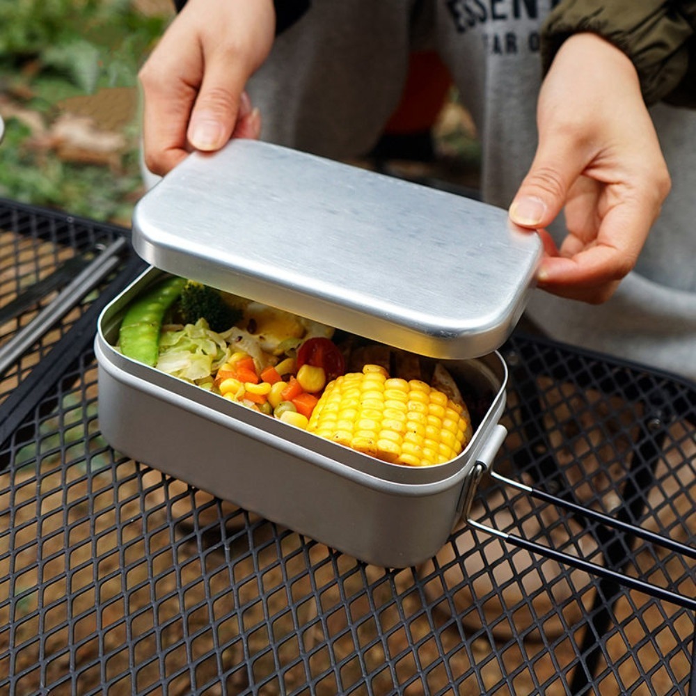 超軽量食器 キャンプ調理器具 ランチボックス 調理鍋 ピクニ - Camping Cooking Box Set のレビューと価格