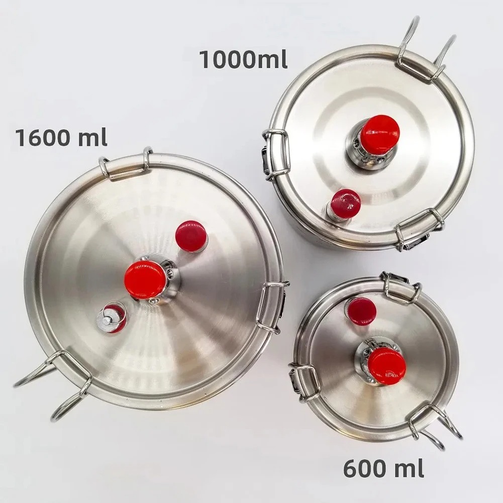 超軽量ミニ圧力鍋 304ステンレス鋼 折りたたみハンドル付き - Camping Cooking Set Compact のレビューと価格