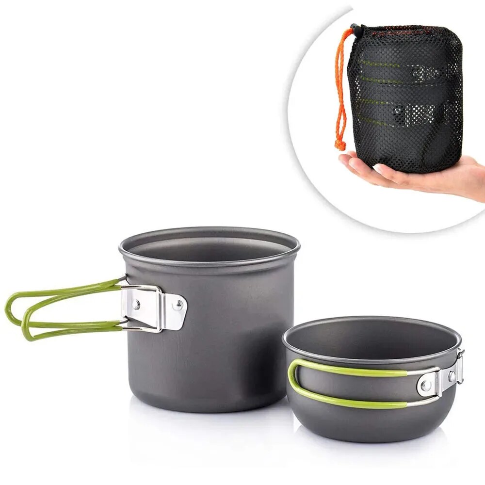 キャンプ調理器具混乱キット超軽量キャンプポットセット屋外調理 - Camping Cooking Full Set のレビューと価格