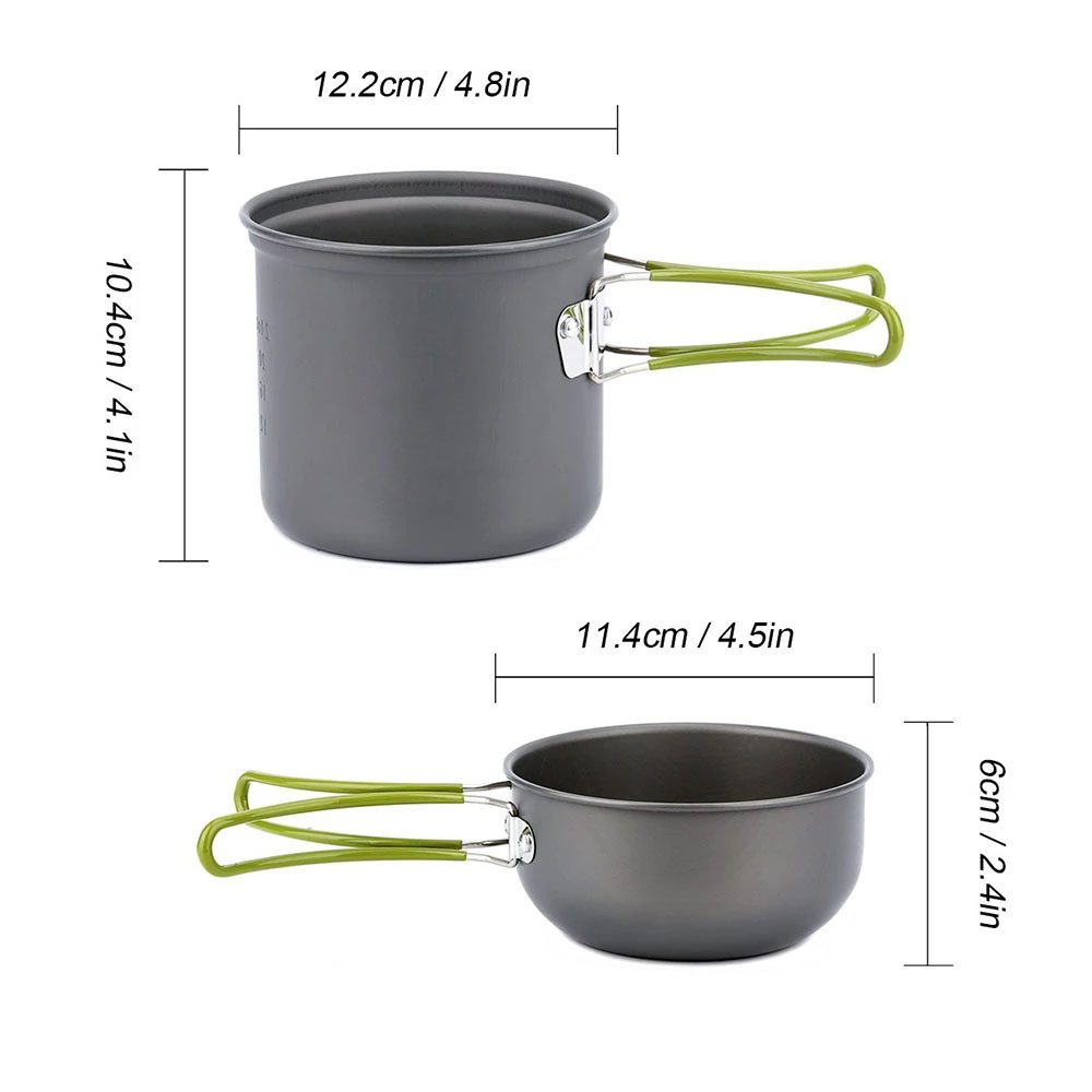 キャンプ調理器具混乱キット超軽量キャンプポットセット屋外調理 - Camping Cooking Full Set のレビューと価格