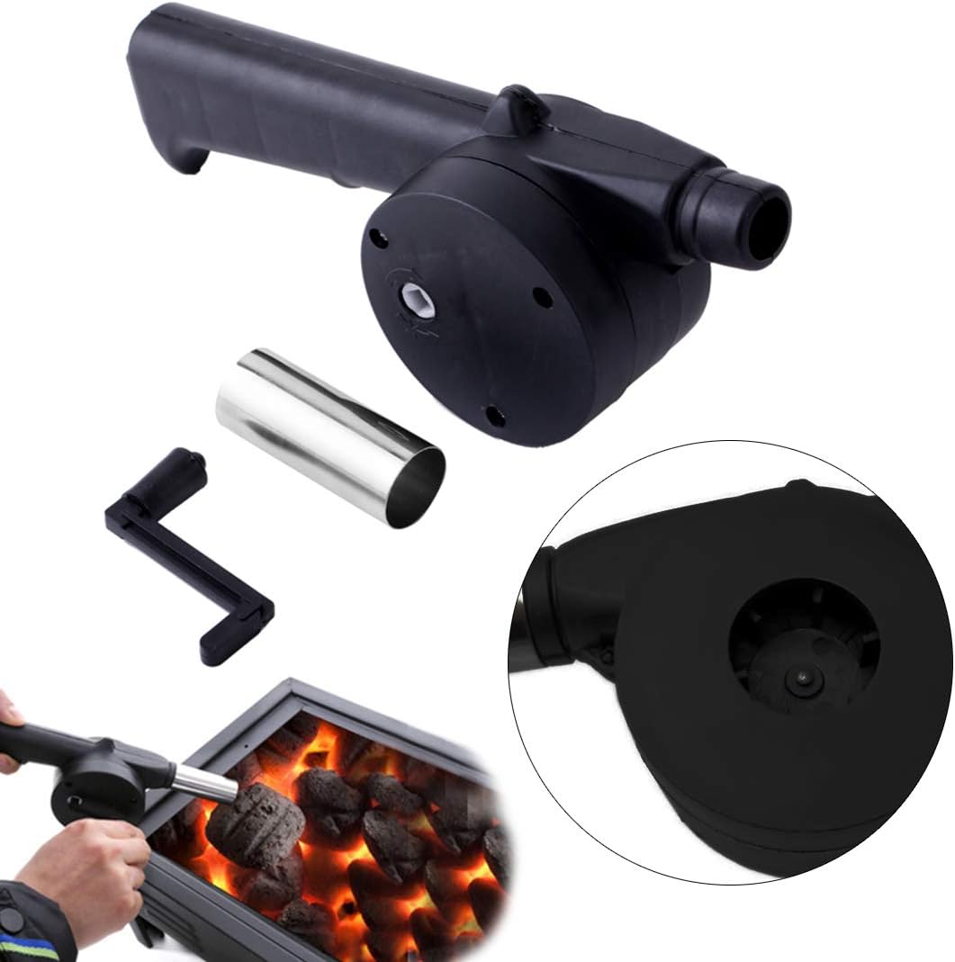 BBQファン送風機、速燃スターター、ポータブル手動クランク、 - Charcoal Chimney Starter のレビューと価格