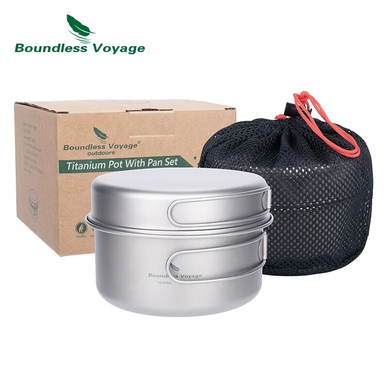 Boundless Voyage チタンポットパンセット 折 - Camping Cooking Set Compact のレビューと価格