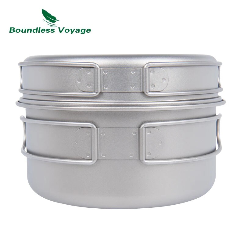 Boundless Voyage チタンポットパンセット 折 - Camping Cooking Set Compact のレビューと価格