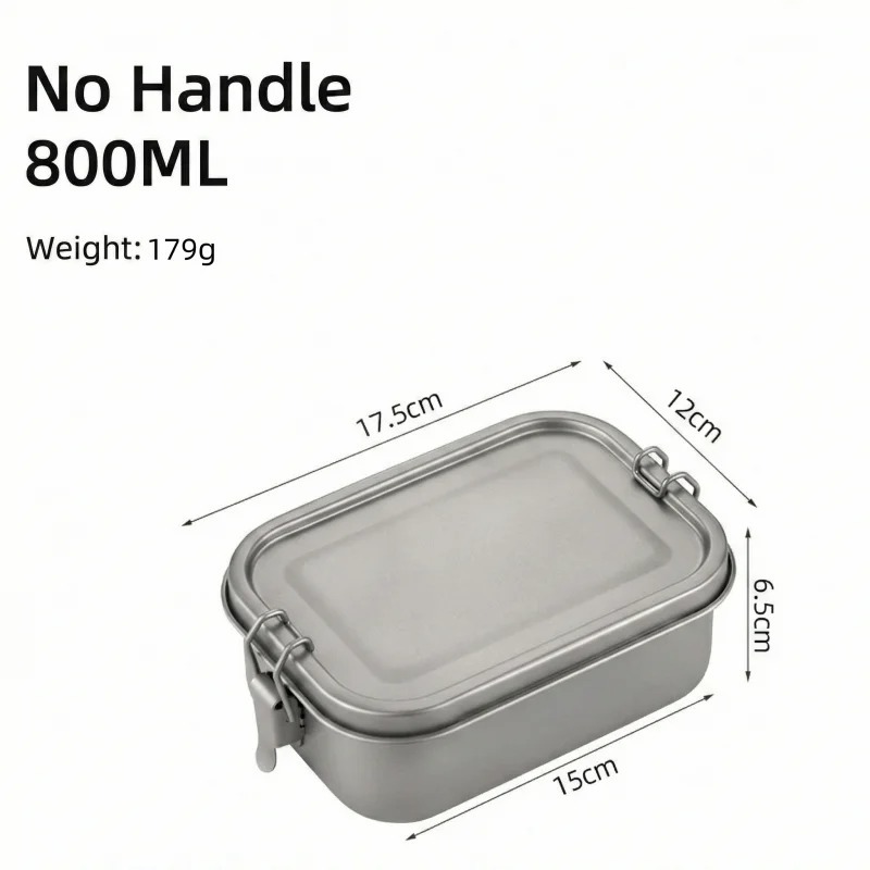 ステンレス製ランチボックス 蓋付き 漏れ防止 軽量食品容器  - Mess Kit Titanium のレビューと価格