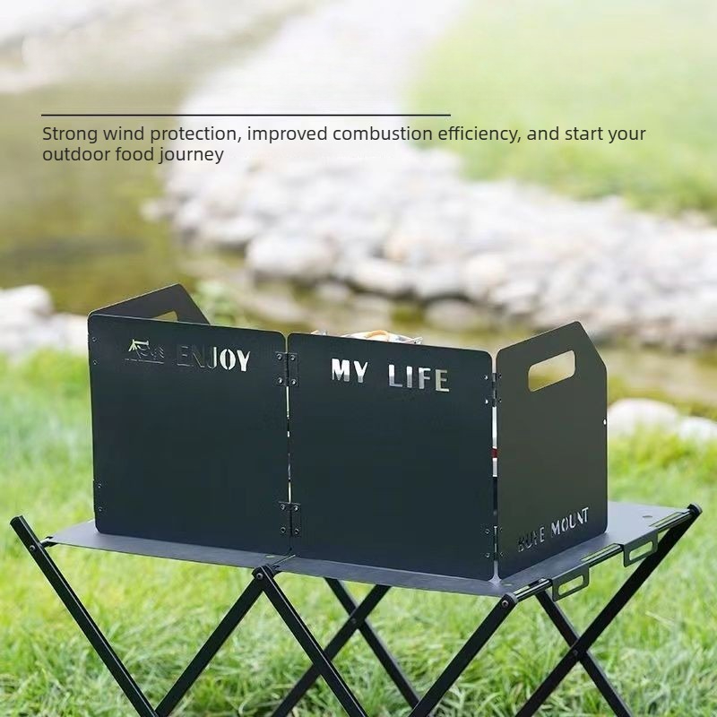キャンプ用ストーブ風防 4つ折り風よけ ポータブル折りたたみ - Camping Cooking Appliances のレビューと価格