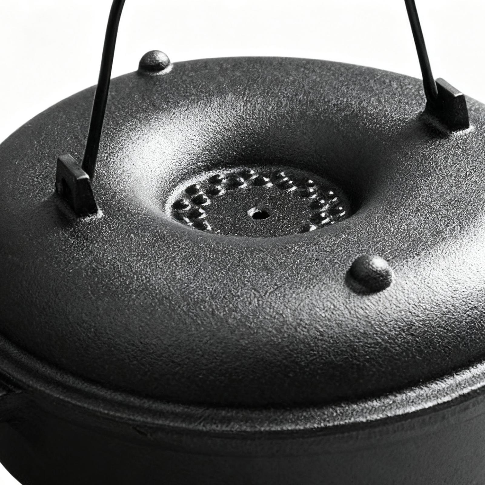 焦げ付き防止の調理器具、取っ手付き鋳鉄製キャンプダッチオーブ - Camping Cooking Handle のレビューと価格