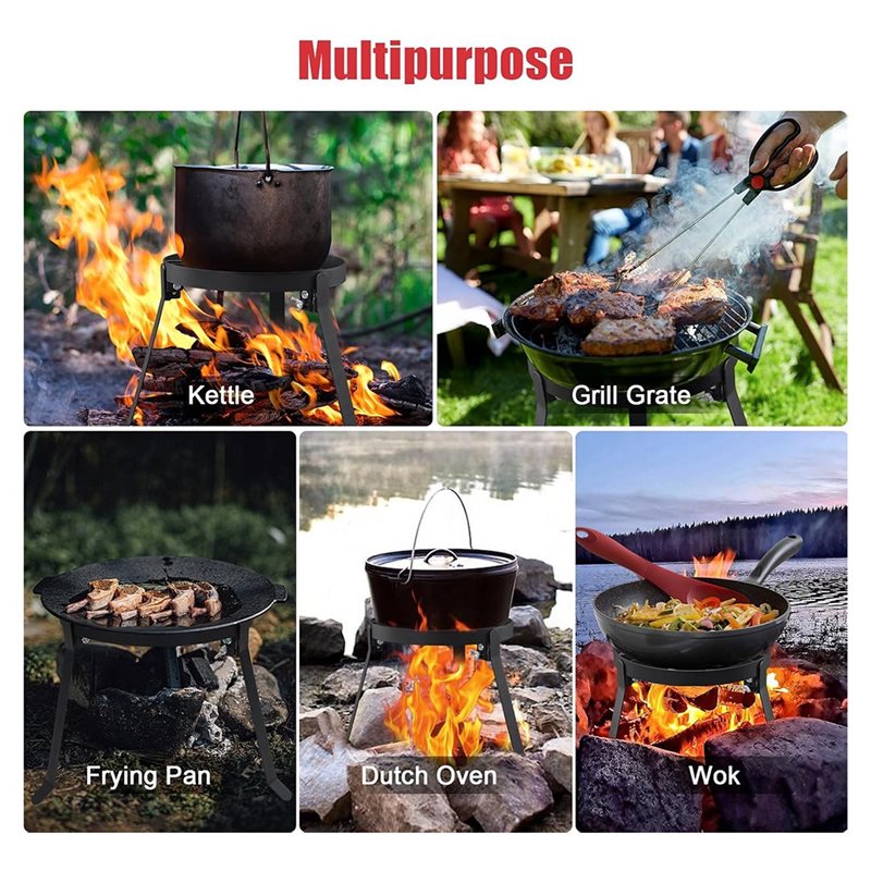 A02F-ポータブル折りたたみ式BBQラック-屋外調理用頑丈 - Camping Cooking Over Fire のレビューと価格