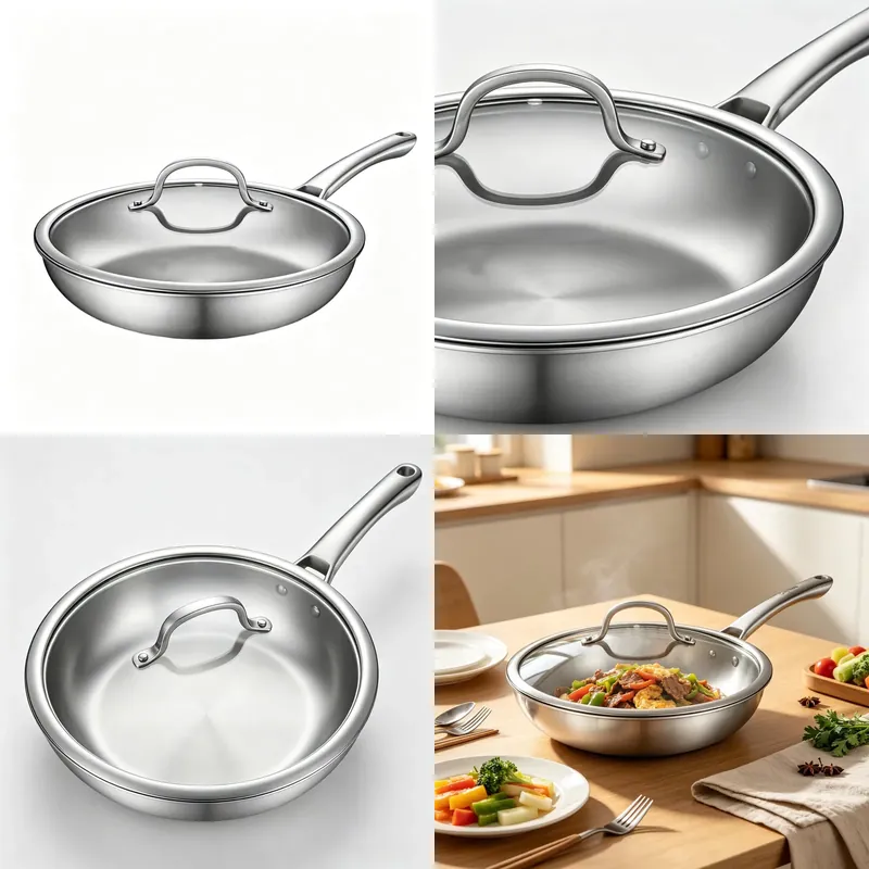 大人気の3層ステンレス製フライパン、高品質キャンプ用アウトド - Quality Camping Cooking Set のレビューと価格