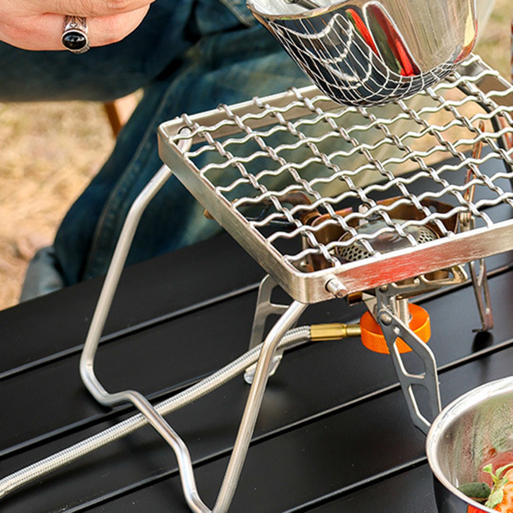 ABGG-BBQ折りたたみ式グリル、グリルスタンド、ガス式屋 - Camp Grill Portable Folding のレビューと価格
