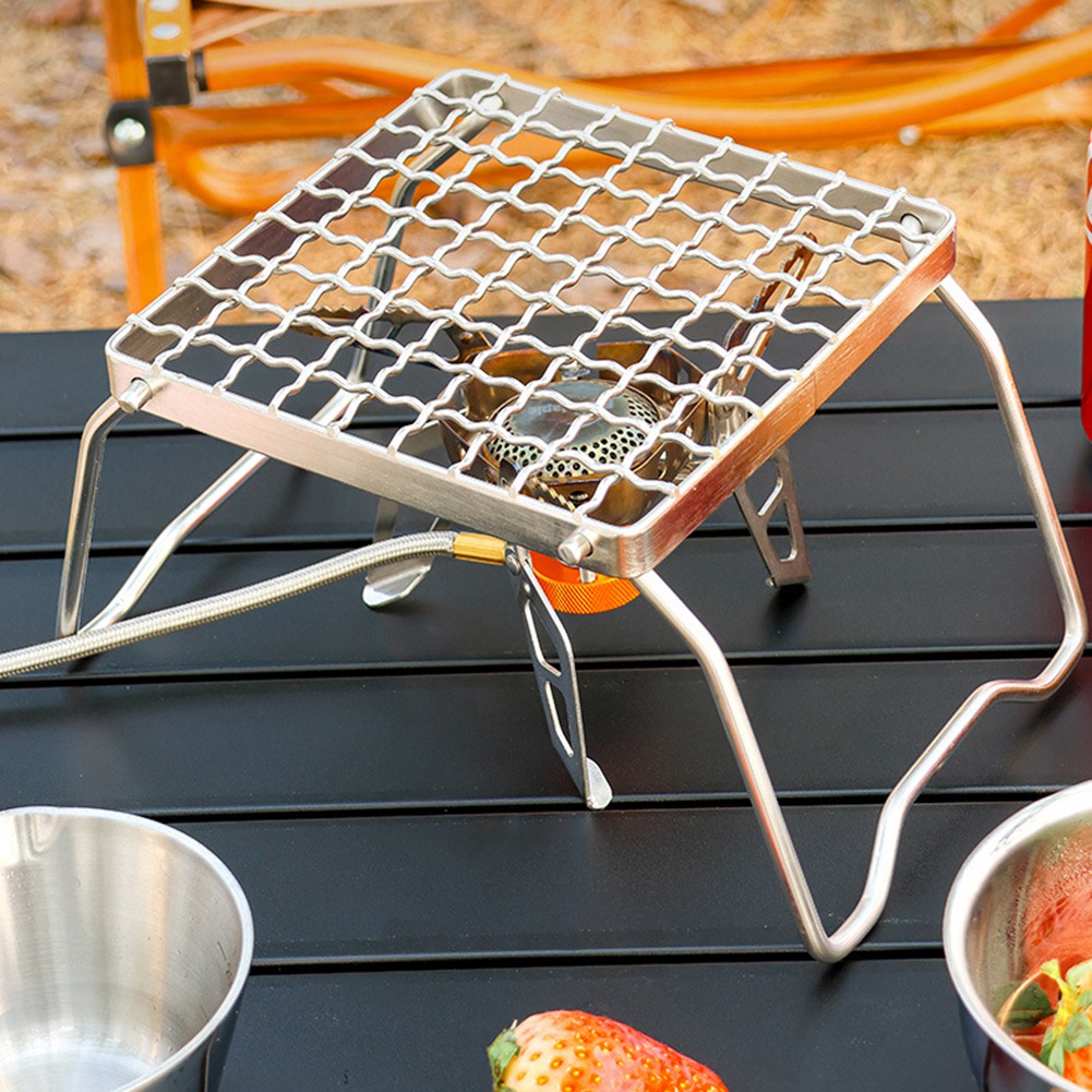 ABGG-BBQ折りたたみ式グリル、グリルスタンド、ガス式屋 - Camp Grill Portable Folding のレビューと価格