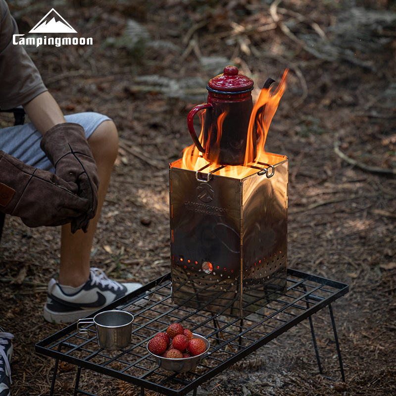 MT-18 CAMPINGMOON 折りたたみ式ポータブルイ - Charcoal Chimney Starter のレビューと価格