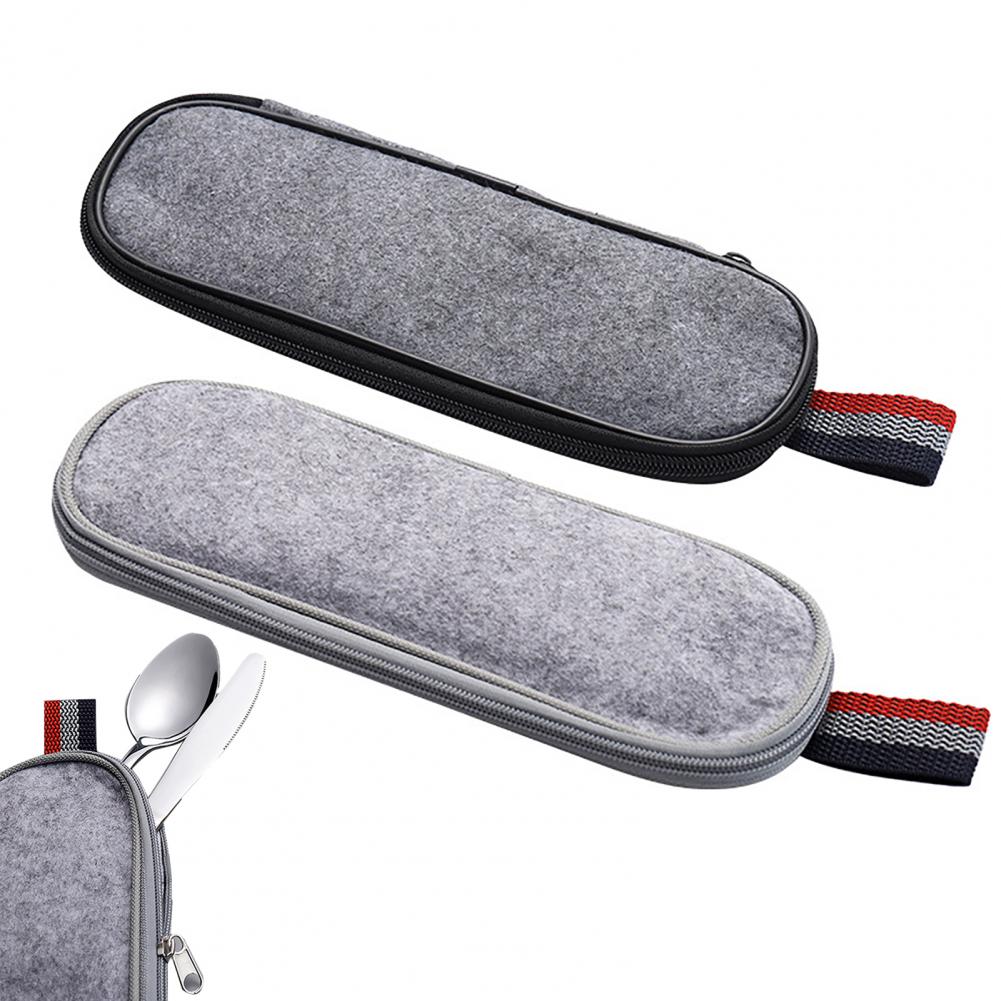 旅行用カトラリーポーチ フェルト製食器オーガナイザーバッグ  - Camping Cooking Set Compact のレビューと価格
