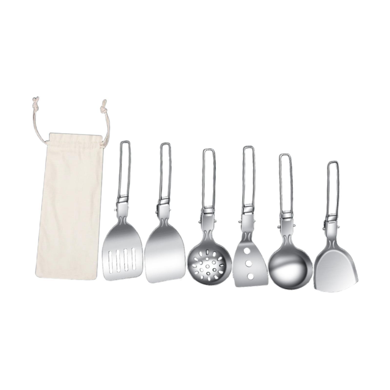 コンパクトなアウトドアキッチンギア、金属製キャンプ調理器具セ - Camping Cooking Set Compact のレビューと価格