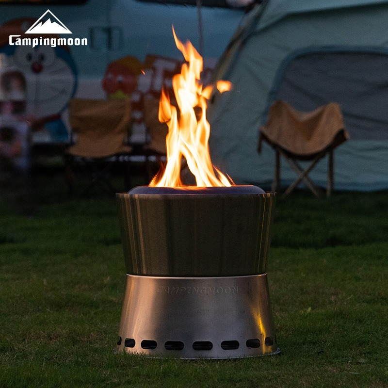 ダブルコーン二次燃焼炉 304ステンレス製 アウトドアキャン - Camping Double Cooking Stove のレビューと価格