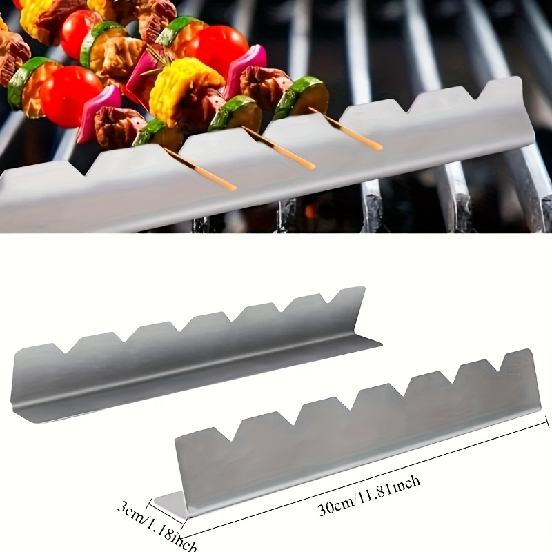 2 個ケバブラックケバブスタンド串ホルダーユニバーサルバーベ - Camping Cooking Full Set のレビューと価格