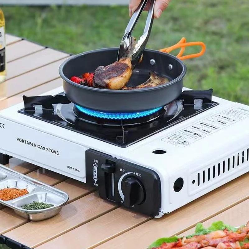 ポータブル屋外カセットストーブ、ブタンガスストーブ、ホットポ - Camping Cooking Set Compact のレビューと価格