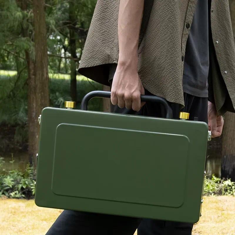 ポータブルダブルバーナー折りたたみ式キャンプストーブ、アウト - Camping Double Cooking Stove のレビューと価格