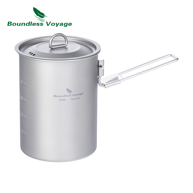 折りたたみハンドルと蓋付きの折りたたみ式キャンプ調理器具,ポ - Mess Kit Titanium のレビューと価格
