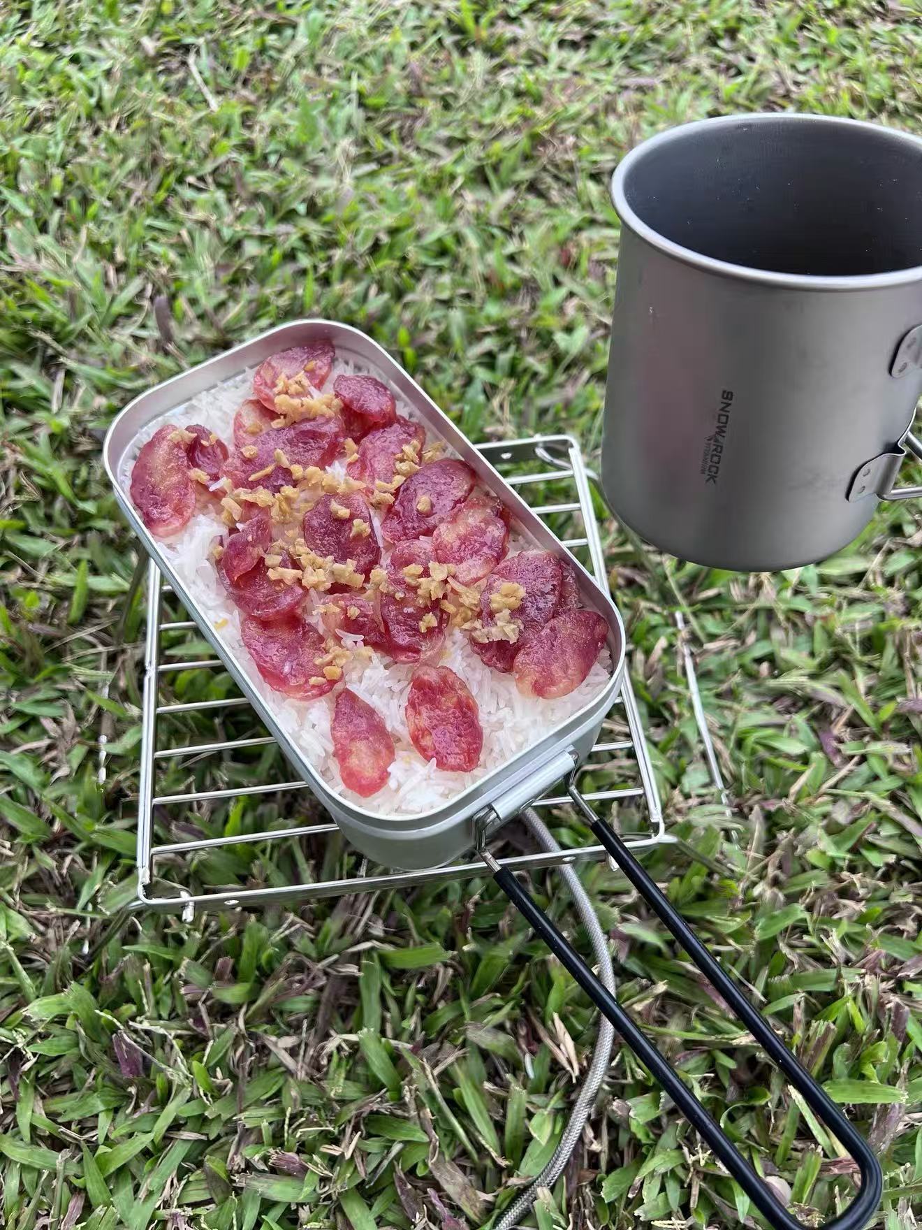 屋外用ステンレス製ストーブホルダー キャンプ用ポータブル折り - Camping Cooking Appliances のレビューと価格