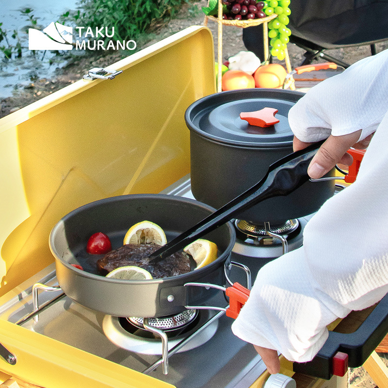 キャンプ用調理器具セット アウトドアクッキング 超軽量アルミ - Camping Cooking Full Set のレビューと価格