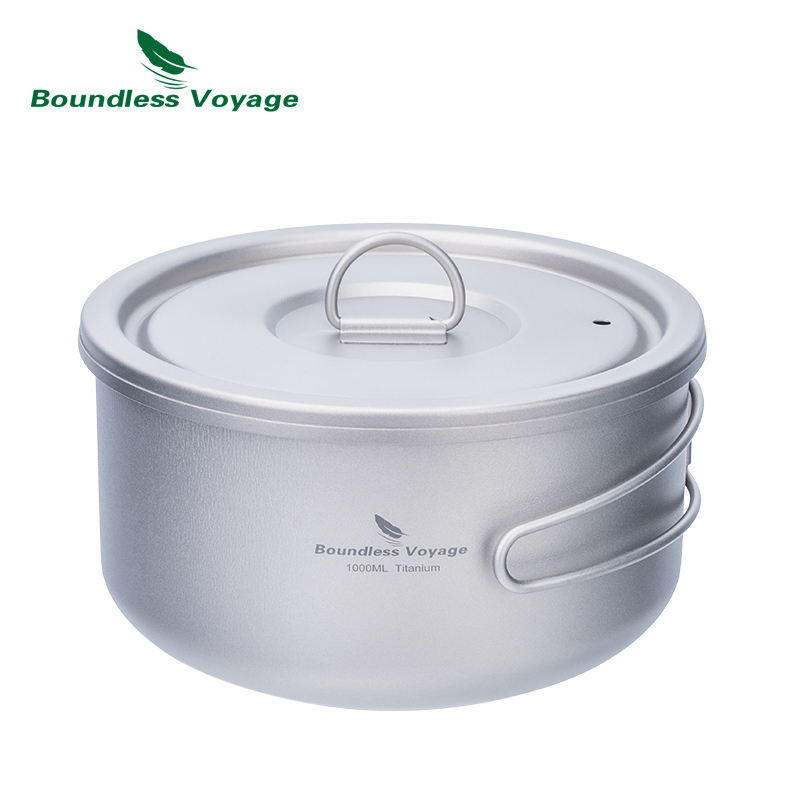 ふた付きのキャンプ用チタンポット,超軽量,屋外料理,単層,弁 - Camping Cooking Appliances のレビューと価格