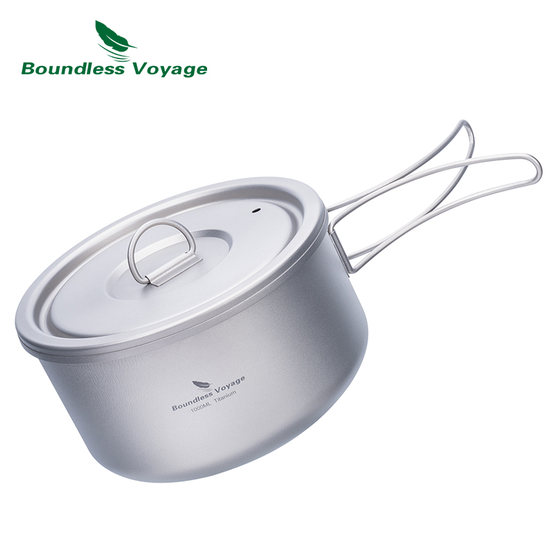 ふた付きのキャンプ用チタンポット,超軽量,屋外料理,単層,弁 - Camping Cooking Appliances のレビューと価格