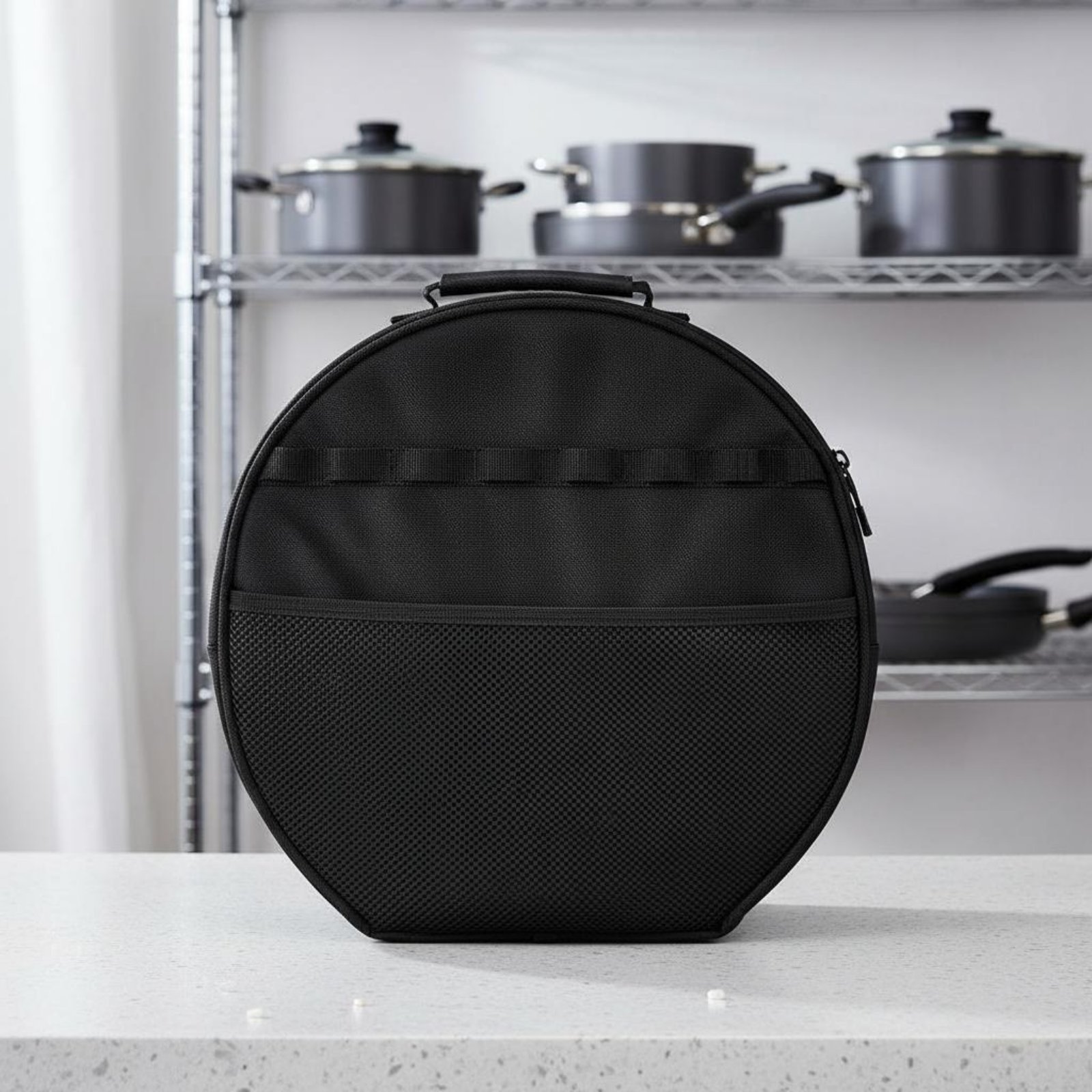 バーベキューパンオーガナイザーバッグ 厚手の丸型パンバッグ  - Camp Grill Portable Folding のレビューと価格