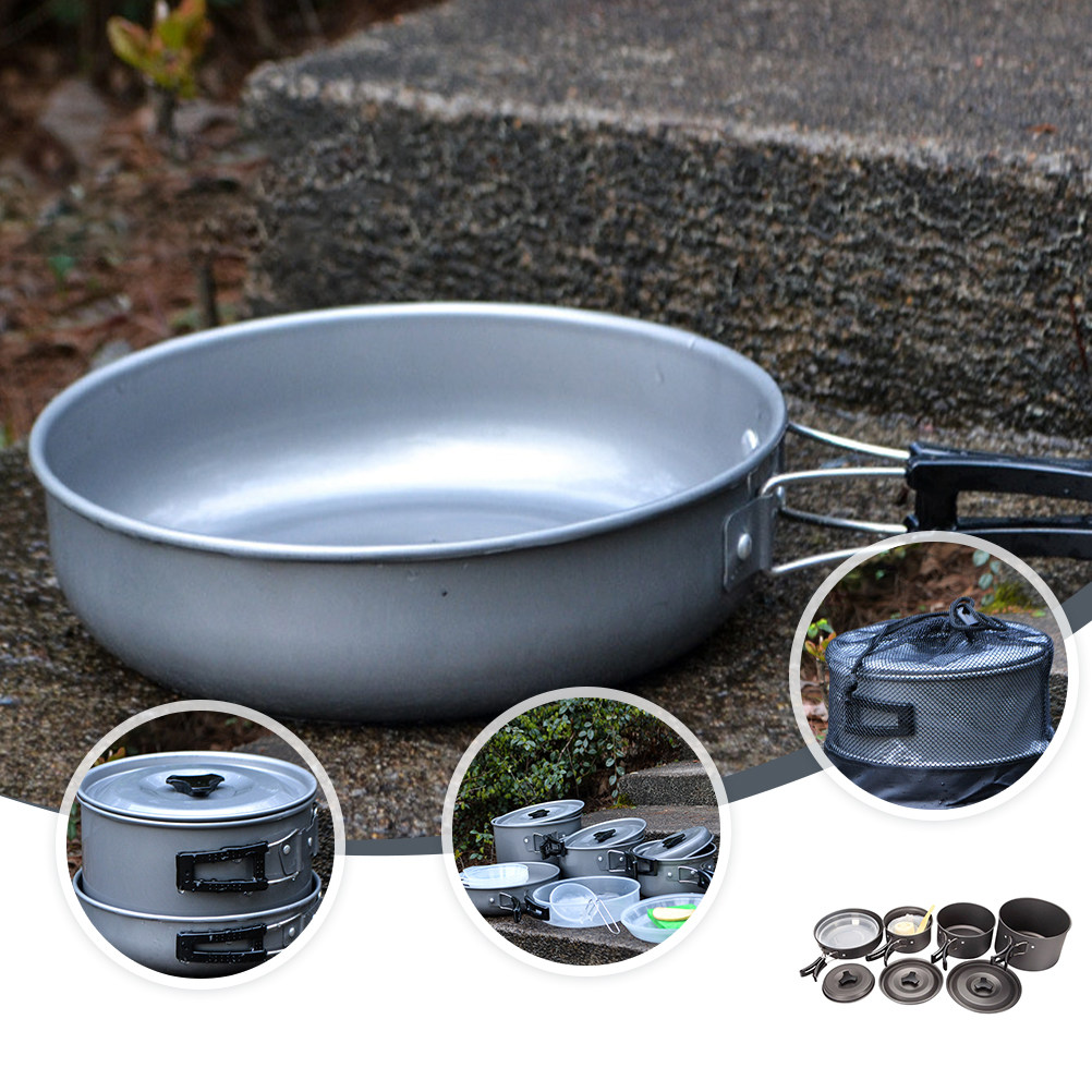1 セットコンパクトキャンプ調理器具セット屋外調理器具ハイキ - Camping Cooking Set Compact のレビューと価格