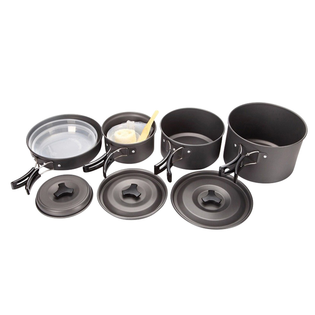 1 セットコンパクトキャンプ調理器具セット屋外調理器具ハイキ - Camping Cooking Set Compact のレビューと価格