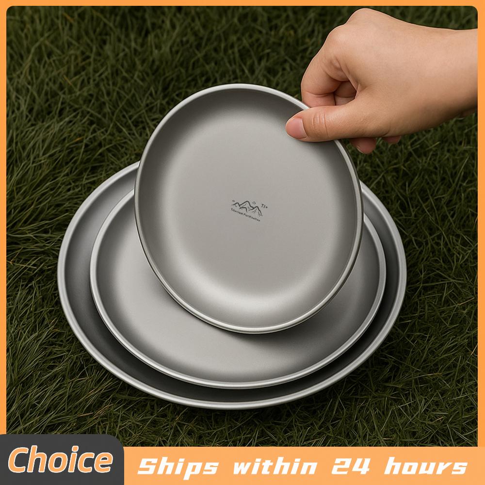 ポータブルチタン精製ステンレス鋼プレート 304 素材軽量  - Mess Kit Titanium のレビューと価格