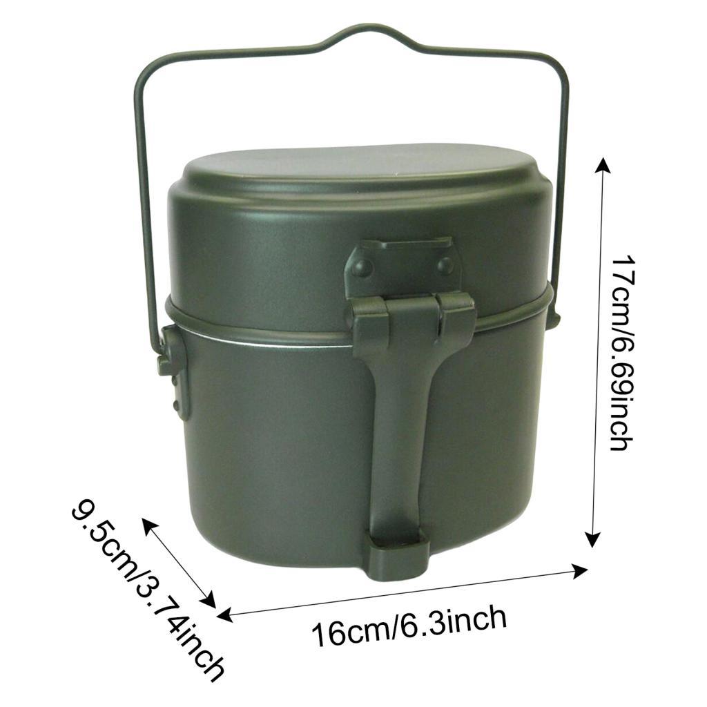 キャンプ用メスキット 厚手アルミ製調理器具セット アウトドア - Camping Cooking Box Set のレビューと価格