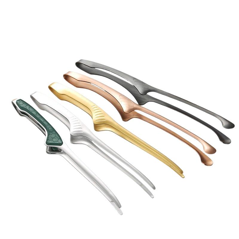 シルバーのステンレス製バーベキュー用トング。滑り止め加工で、 - Camping Cooking Easy のレビューと価格