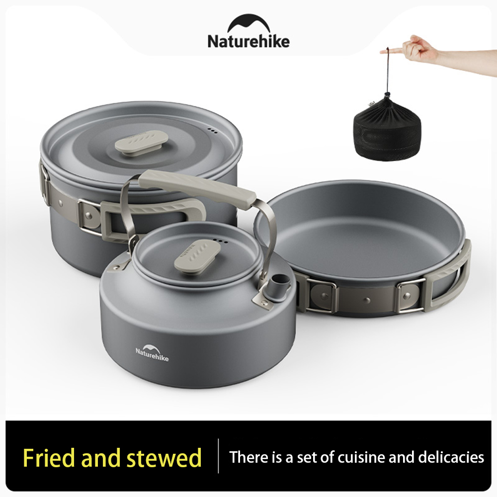Naturehike アウトドアポットセット、キャンプ調理器 - Camping Cooking Set Compact のレビューと価格